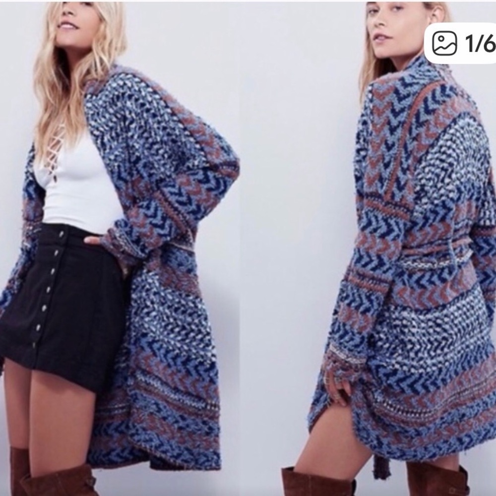 Free People Long Knit Cardigan